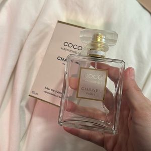Chanel Coco Mademoiselle EMPTY Bottle and Box 3.4 oz size